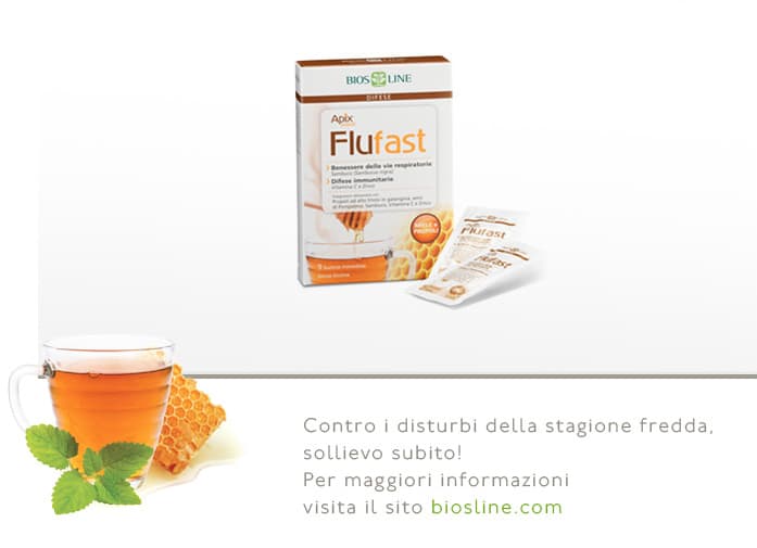 Campione gratuito Integratore Apix Flufast da Bios Line contro i disturbi della stagione fredda 2 flufast